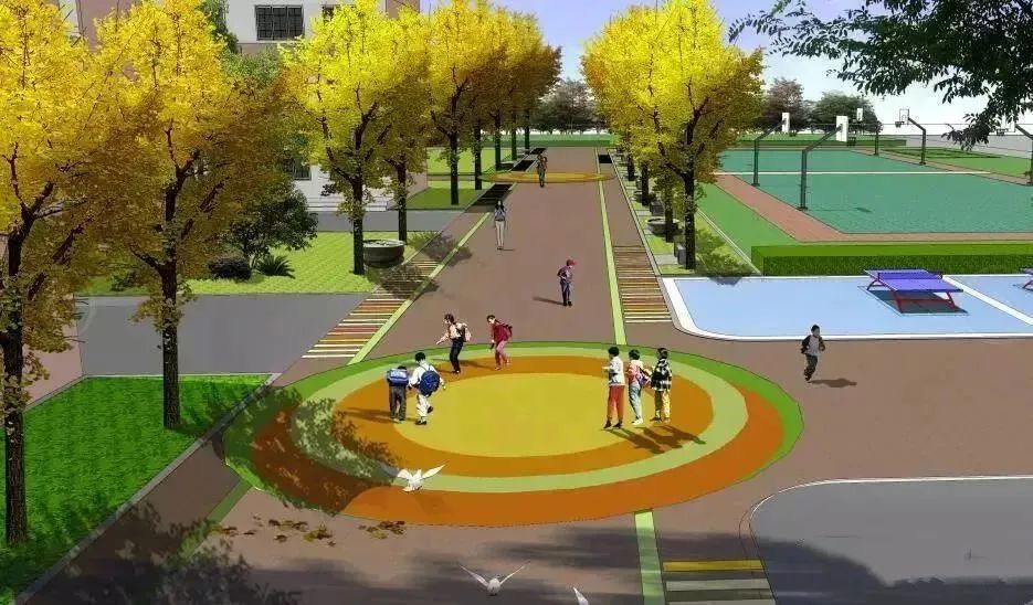 校園,步道設(shè)計效果